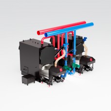 Пеллетный котел 100 кВт промышленный с факельной горелкой