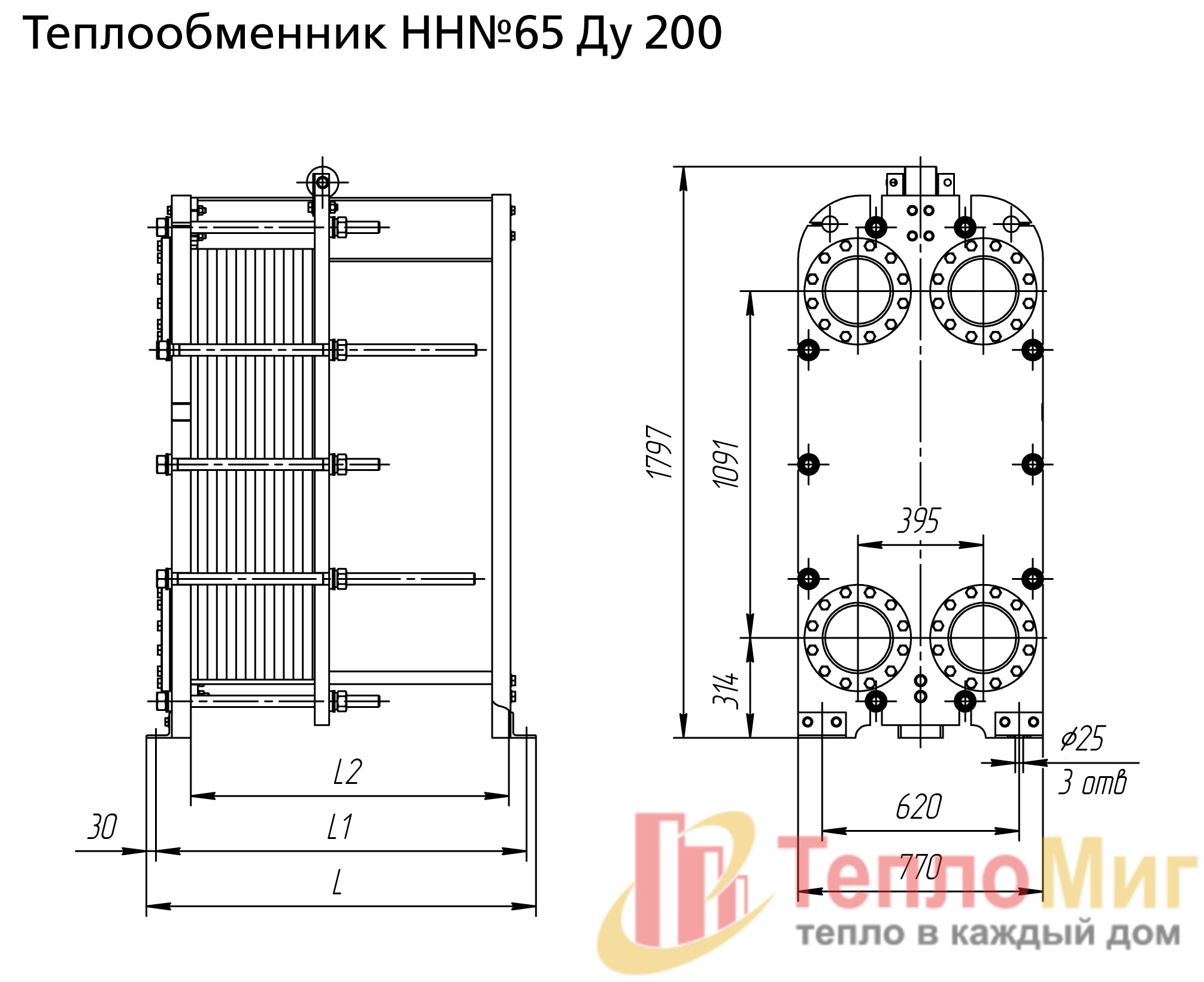 пластинчатый теплообменник Ридан